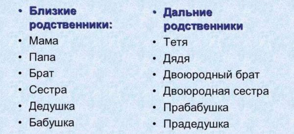 А как насчет родственников?