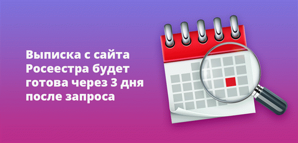 Выписки с сайта Росреестра готовы через три дня после подачи заявки